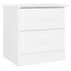 sengebord ALTA 41x35x41 cm massivt fyrretræ hvid