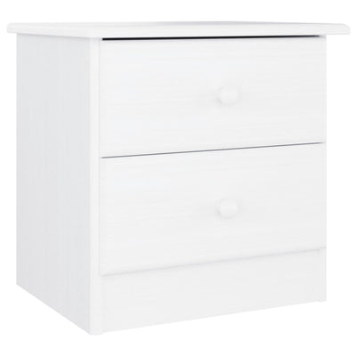 sengebord ALTA 41x35x41 cm massivt fyrretræ hvid