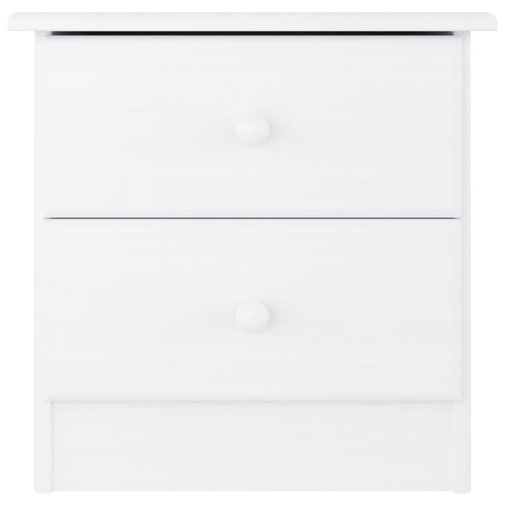 sengebord ALTA 41x35x41 cm massivt fyrretræ hvid