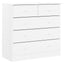 kommode ALTA 77x35x73 cm massivt fyrretræ hvid