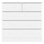 kommode ALTA 77x35x73 cm massivt fyrretræ hvid