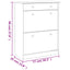 skoskab ALTA 77x35x96 cm massivt fyrretræ