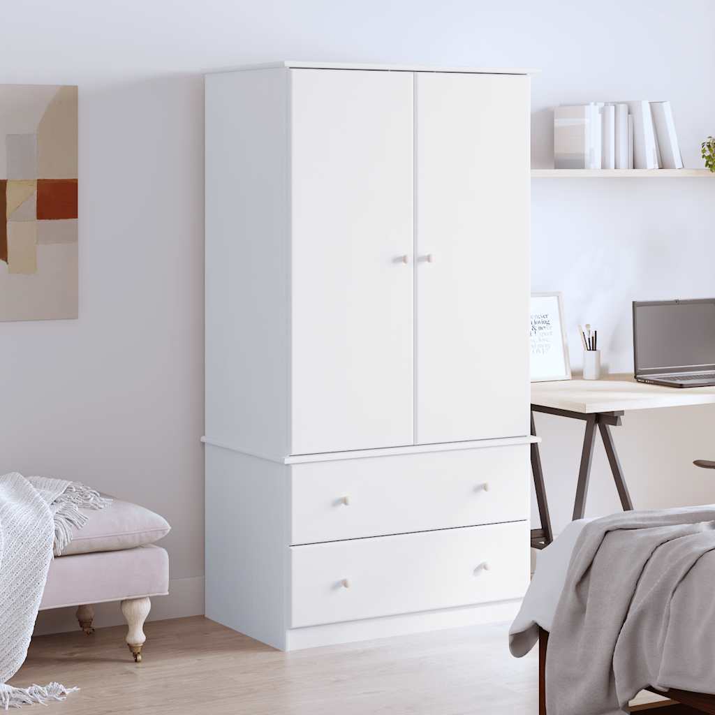 klædeskab ALTA 90x55x170 cm massivt fyrretræ billede