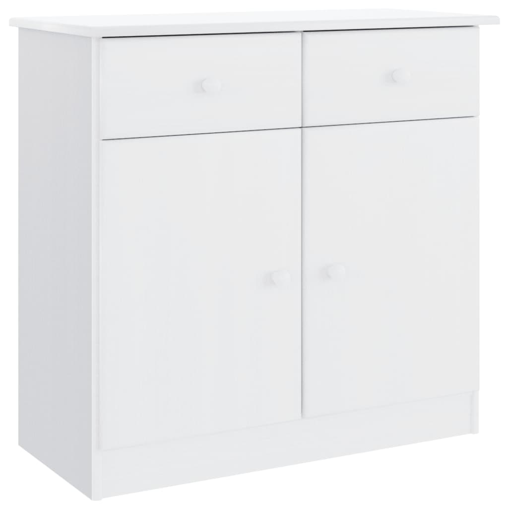 skænk ALTA 77x35x73 cm massivt fyrretræ hvid
