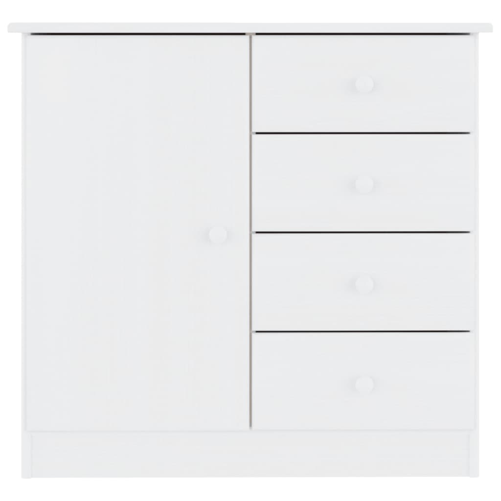 skænk ALTA 77x35x73 cm massivt fyrretræ hvid