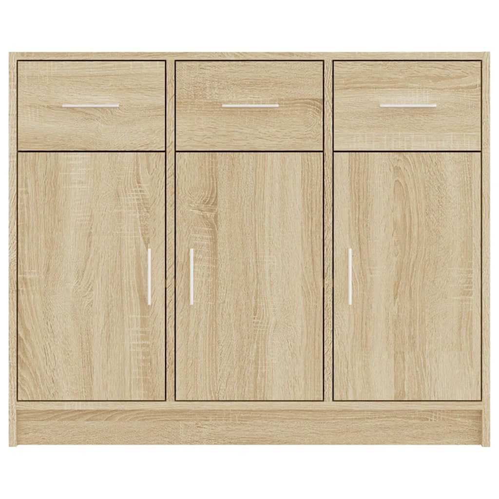 skænk 91x28x75 cm konstrueret træ sonoma-eg