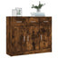 skab 91x28x75 cm konstrueret træ røget egetræsfarve