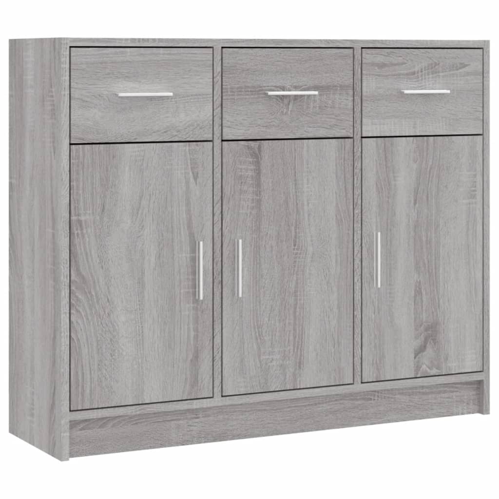 skab 91x28x75 cm konstrueret træ grå sonoma-eg