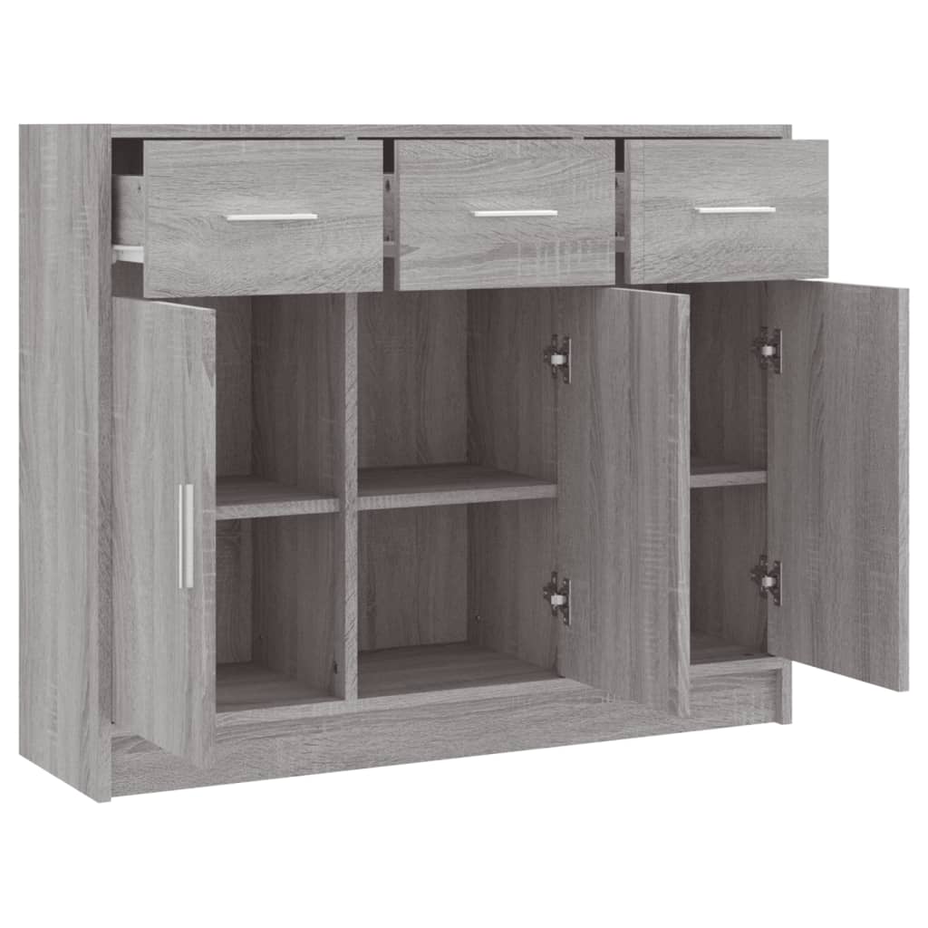 skab 91x28x75 cm konstrueret træ grå sonoma-eg