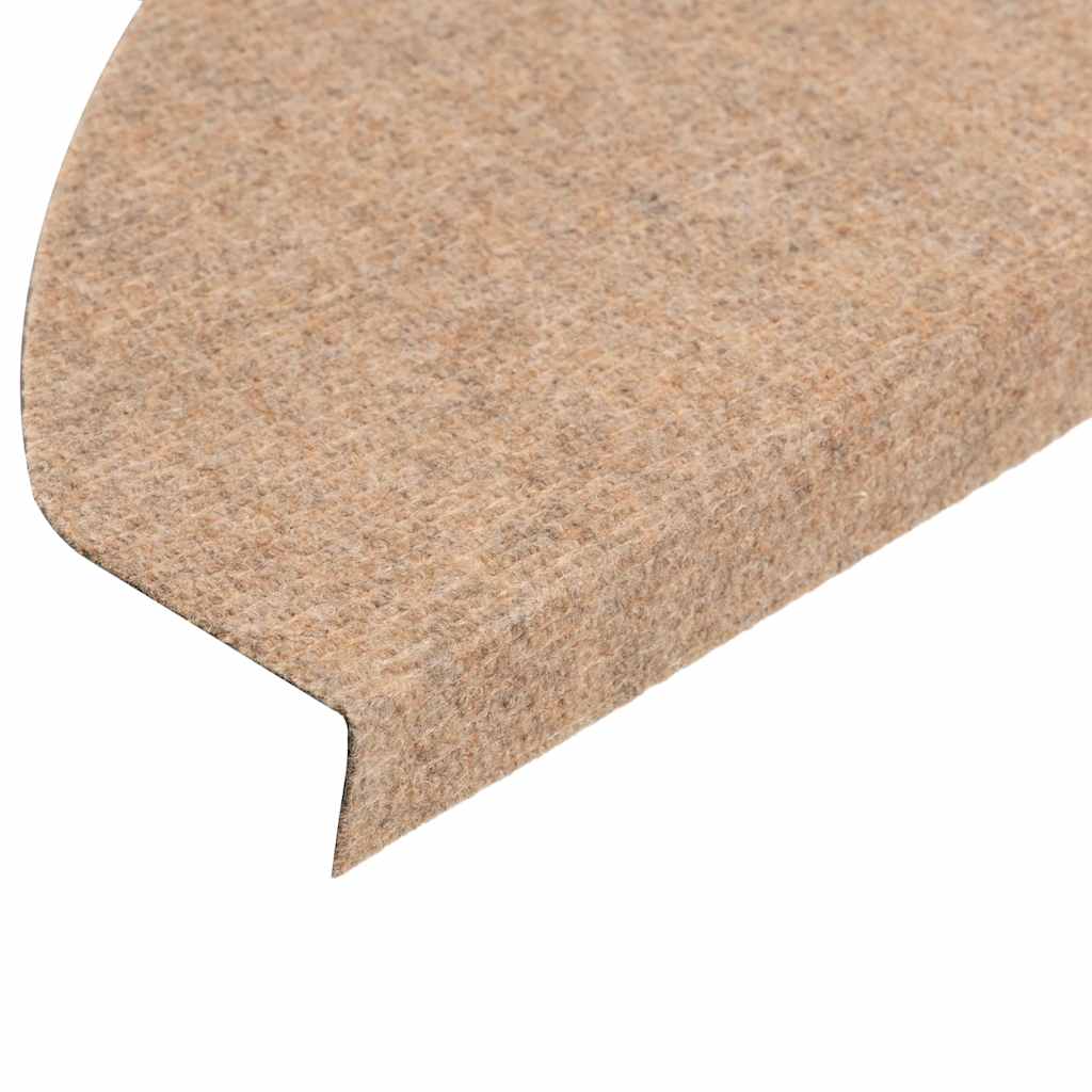 selvklæbende trappemåtter 10 stk. 65x22,5x3,5 cm beige