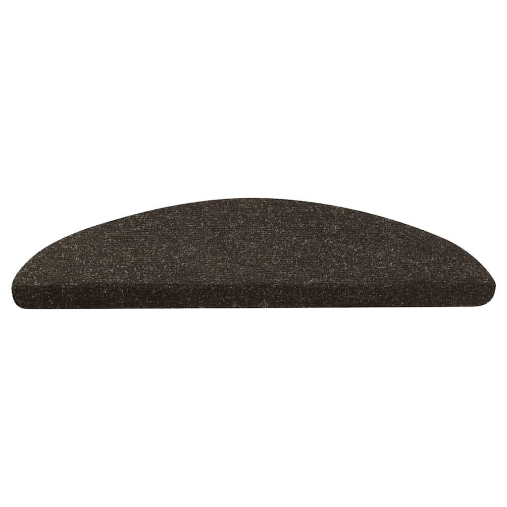 selvklæbende trappemåtter 10 stk. 56x17x3 cm antracitgrå