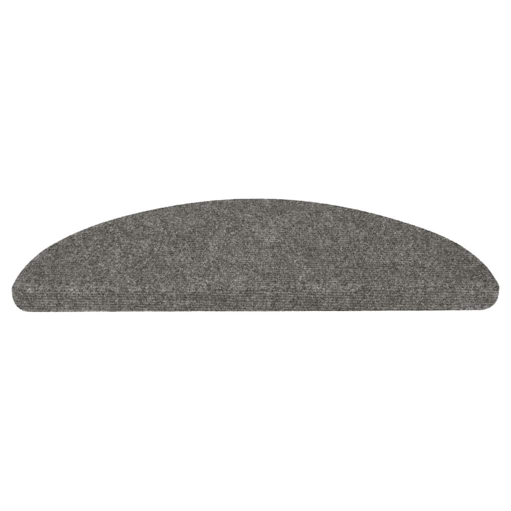 selvklæbende trappemåtter 10 stk. 56x17x3 cm grå