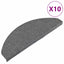 selvklæbende trappemåtter 10 stk. 65x22,5x3,5 cm grå