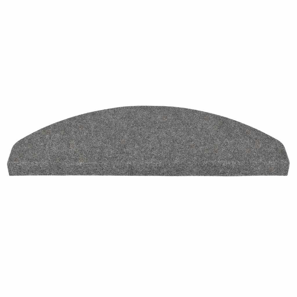 selvklæbende trappemåtter 10 stk. 65x22,5x3,5 cm grå