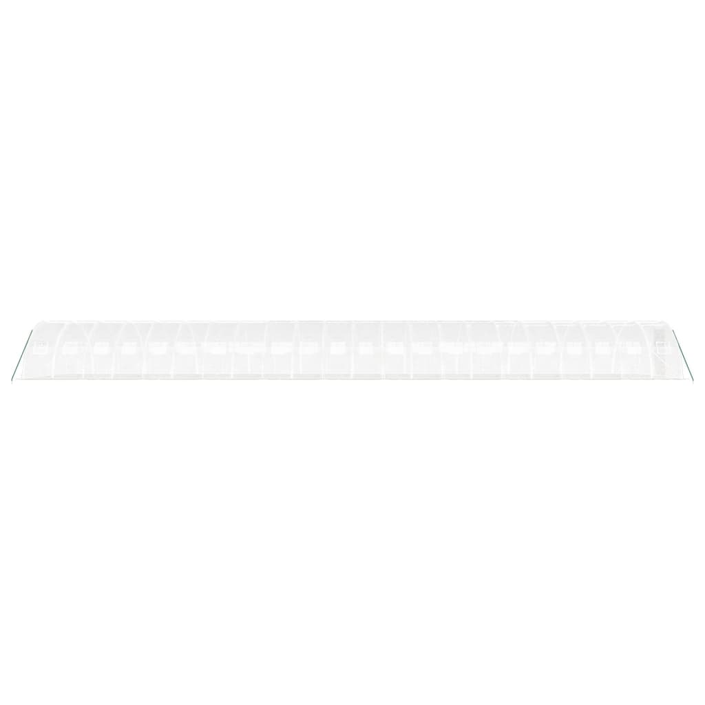 drivhus med stålstel 88 m² 22x4x2 m hvid