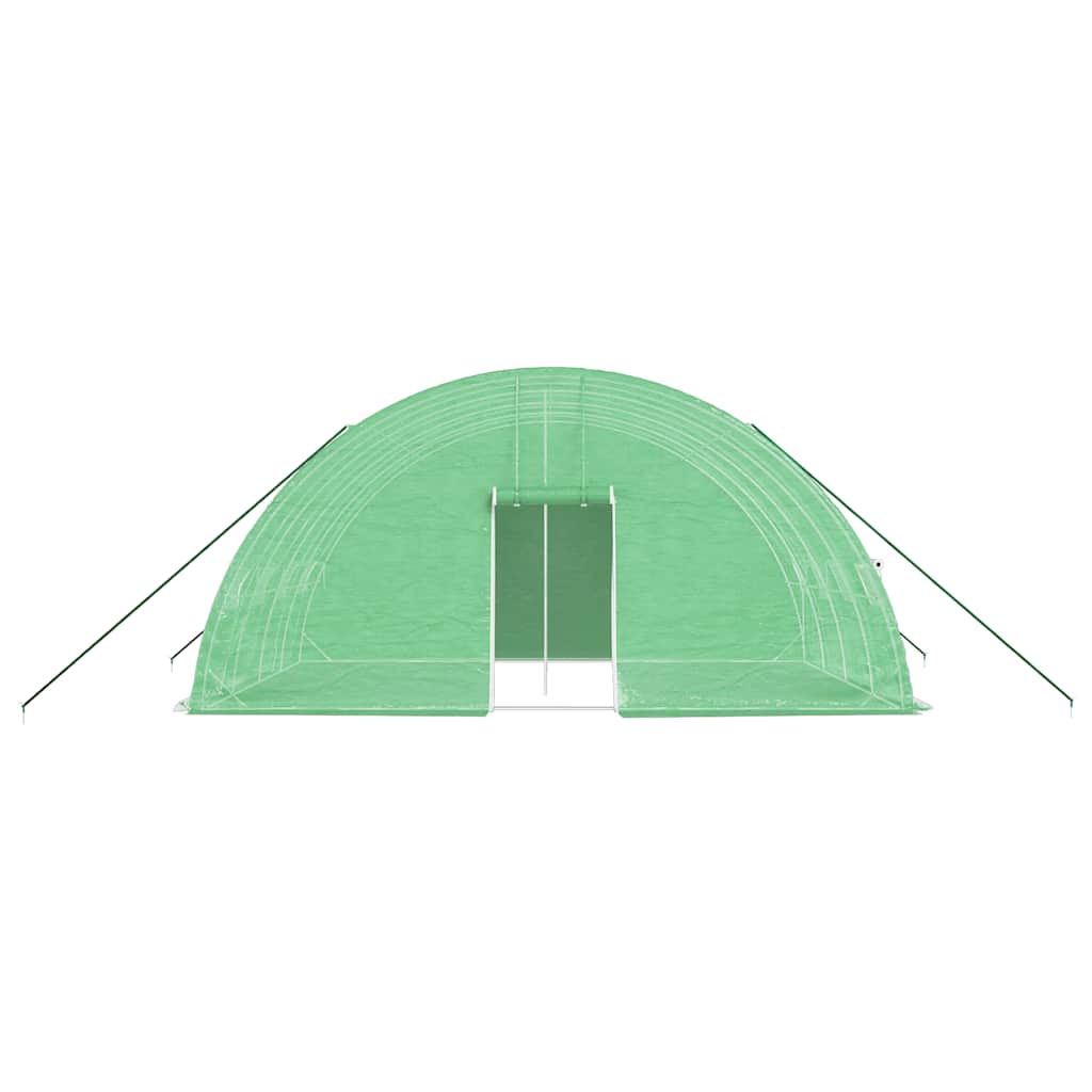 drivhus med stålramme grøn 24 m² 6x4x2,85 m