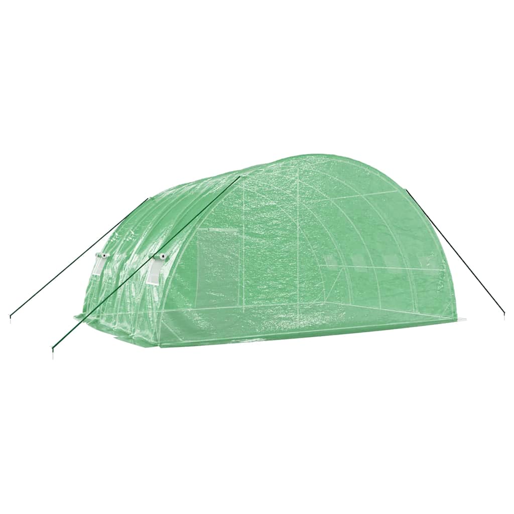 drivhus med stålramme grøn 24 m² 6x4x2,85 m