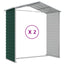 haveskur grøn 191x215x198 cm galvaniseret stål