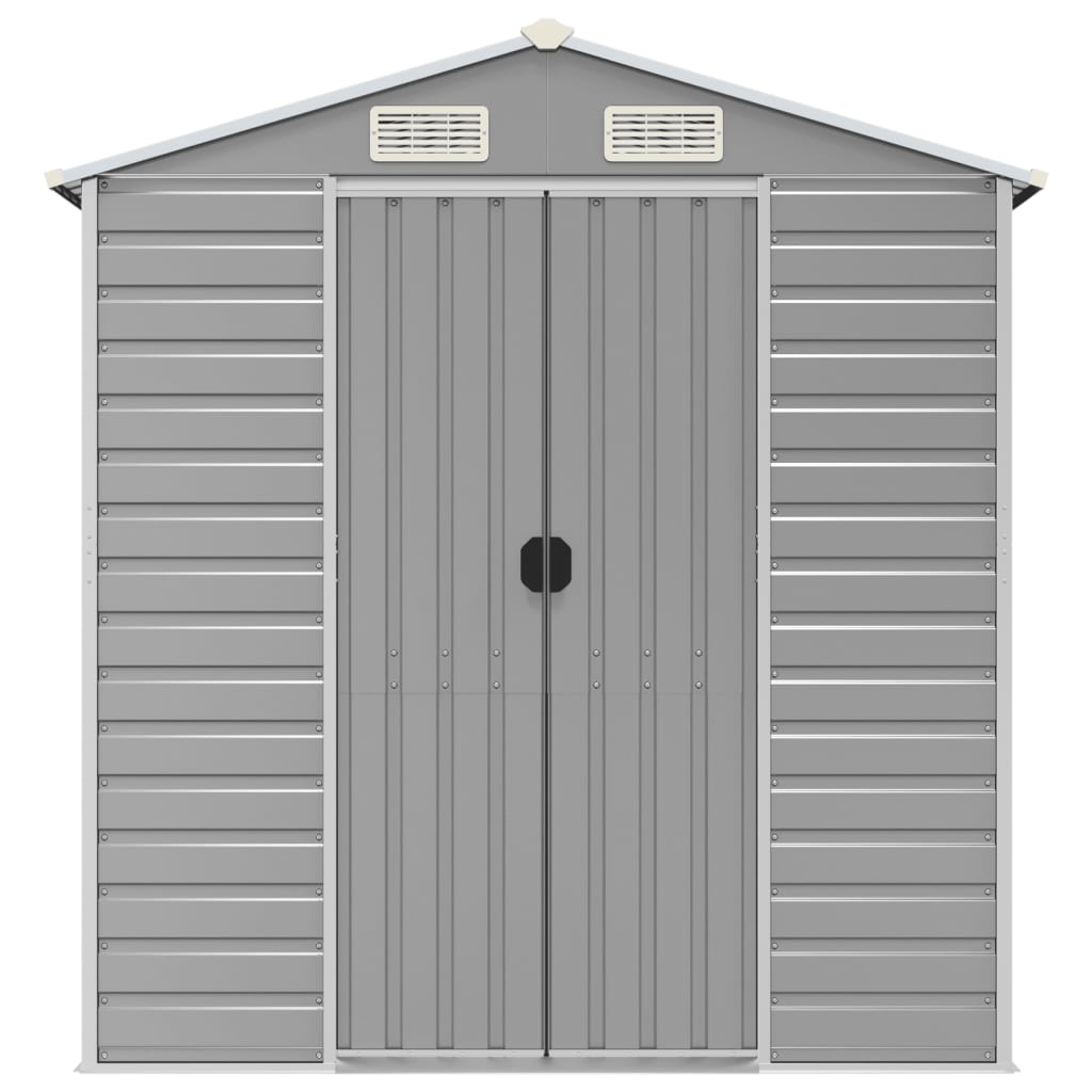 haveskur 191x130x198 cm galvaniseret stål lysegrå