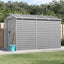 haveskur lysegrå 191x300x198 cm galvaniseret stål