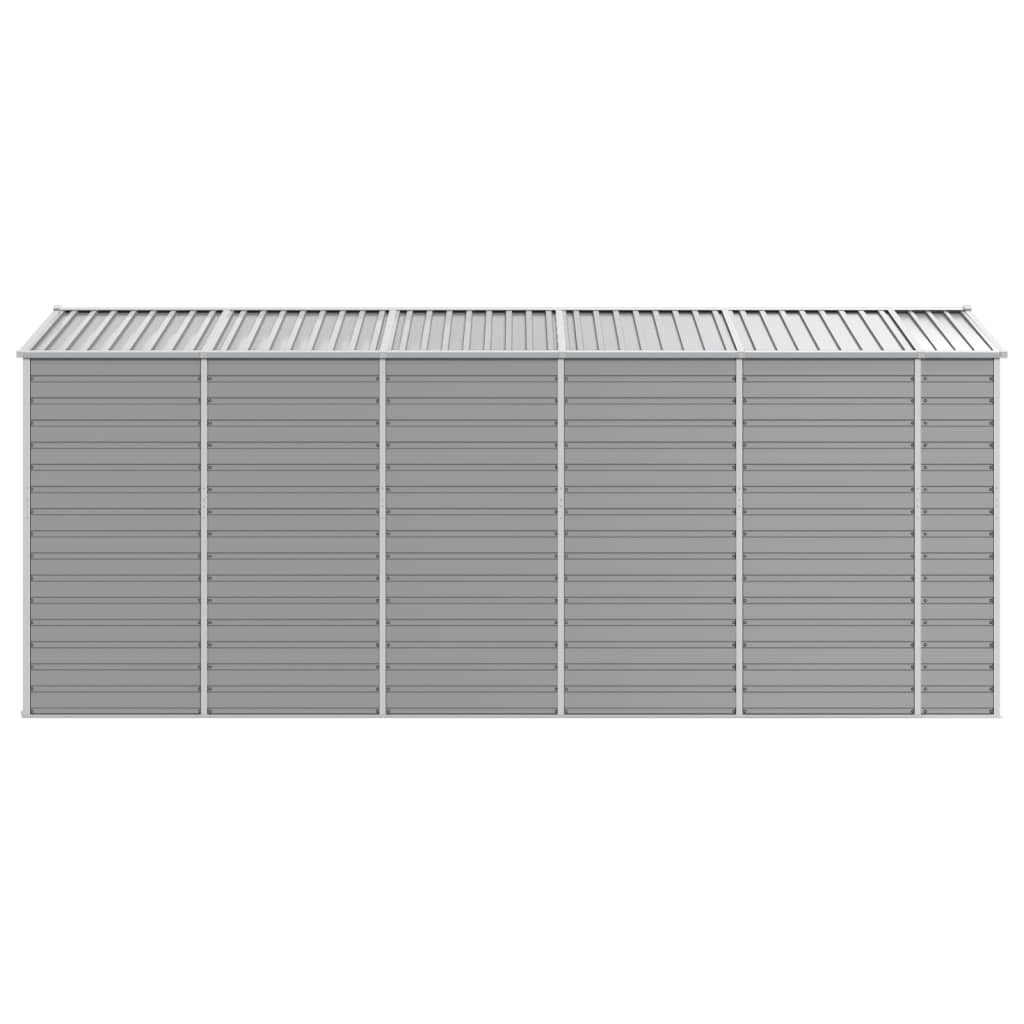 haveskur lysegrå 191x470x198 cm galvaniseret stål