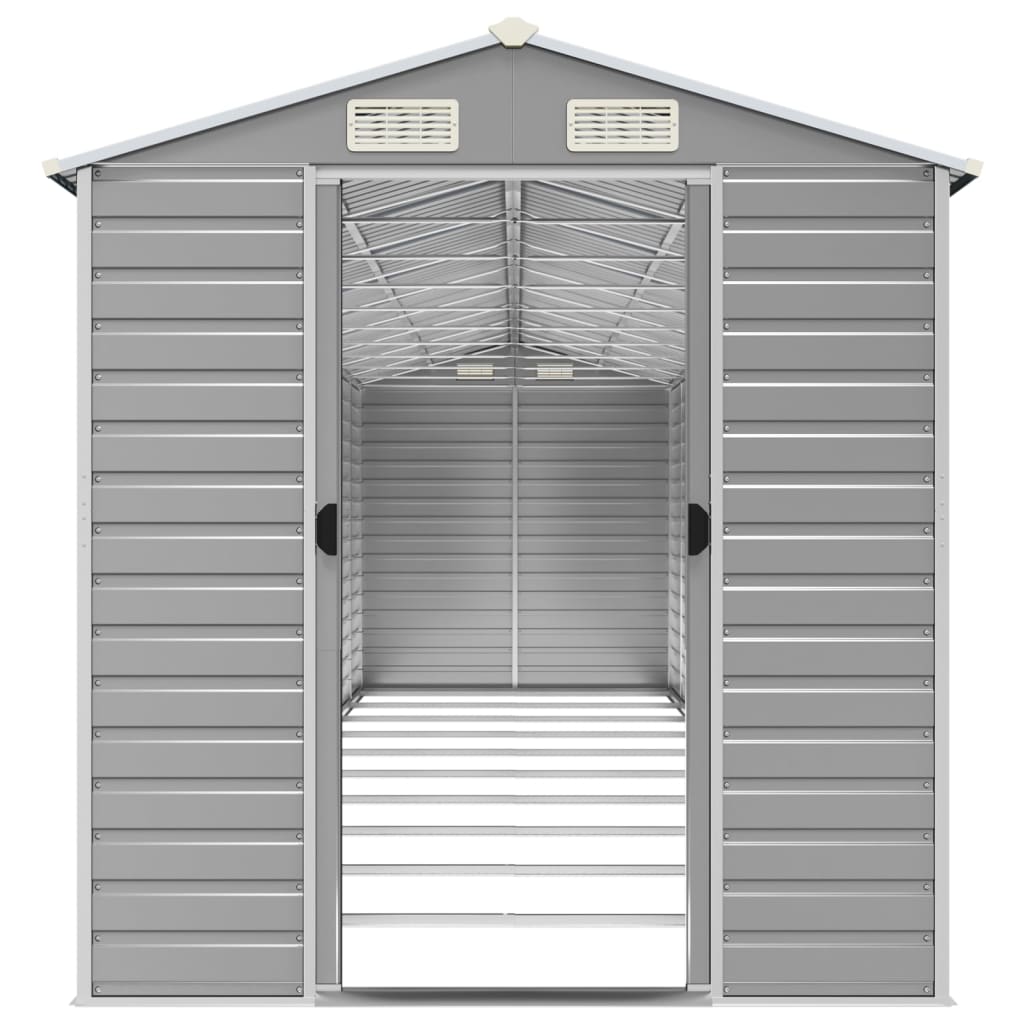 haveskur lysegrå 191x895x198 cm galvaniseret stål