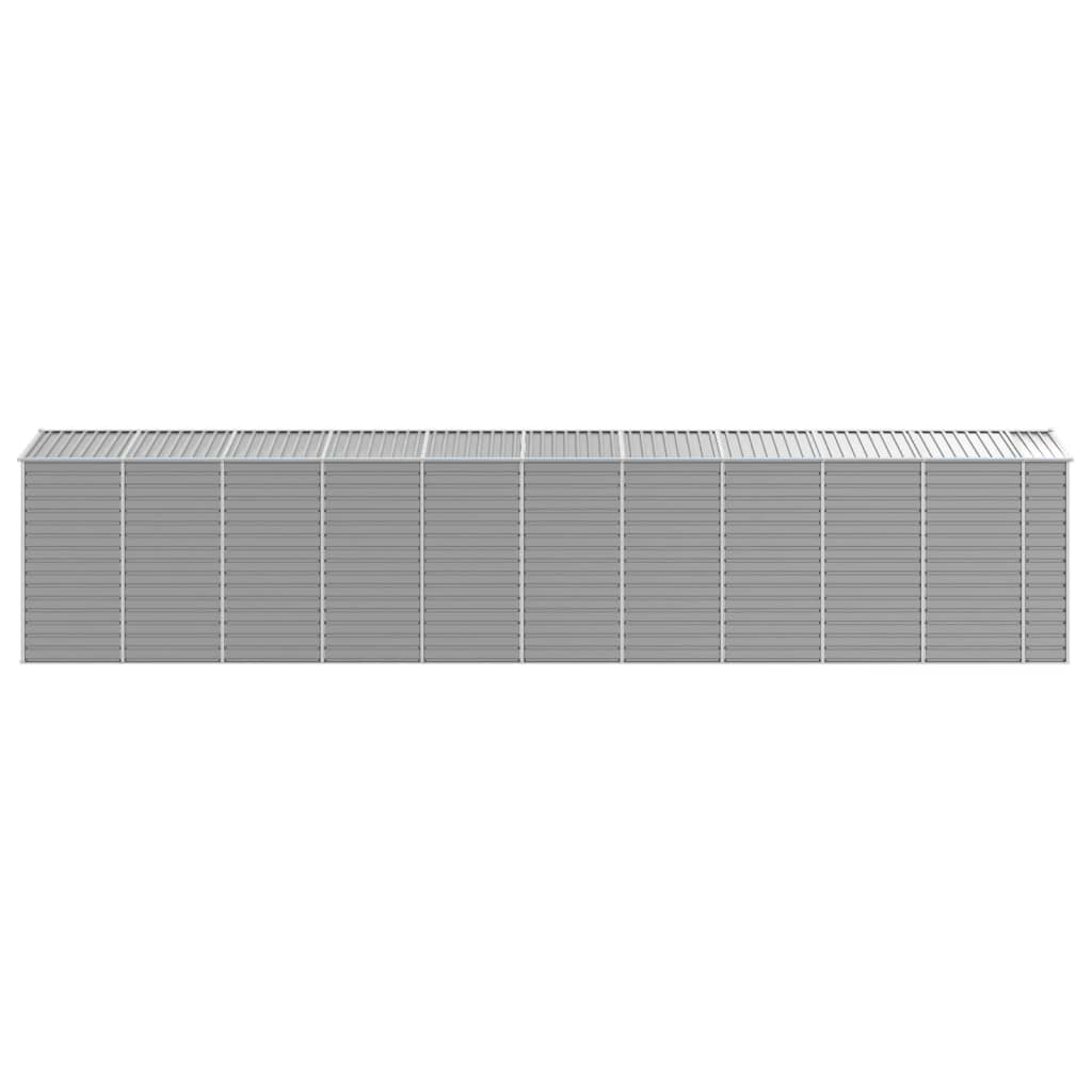 haveskur lysegrå 191x895x198 cm galvaniseret stål