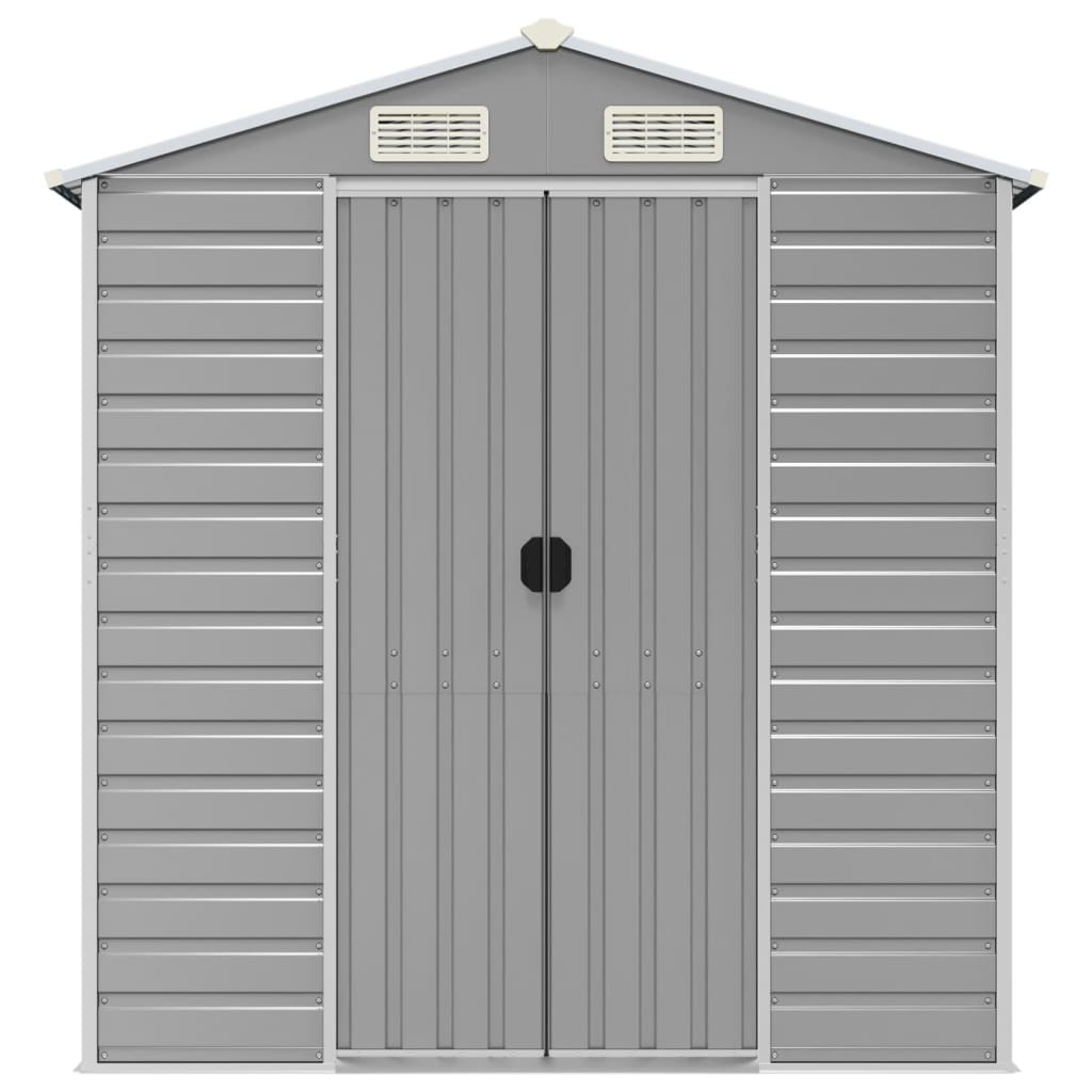 haveskur lysegrå 191x980x198 cm galvaniseret stål
