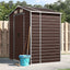 haveskur 191x130x198 cm galvaniseret stål brun