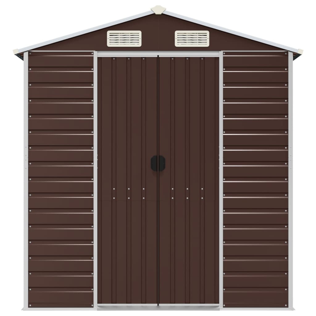 haveskur brun 191x215x198 cm galvaniseret stål