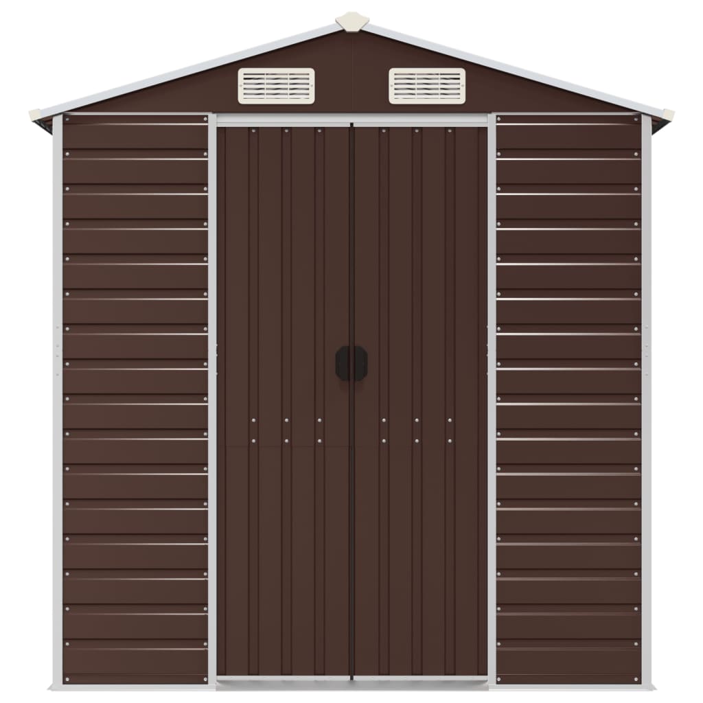haveskur brun 191x470x198 cm galvaniseret stål