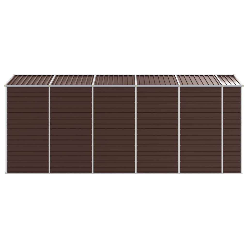 haveskur brun 191x470x198 cm galvaniseret stål