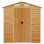 haveskur lysebrun 191x300x198 cm galvaniseret stål