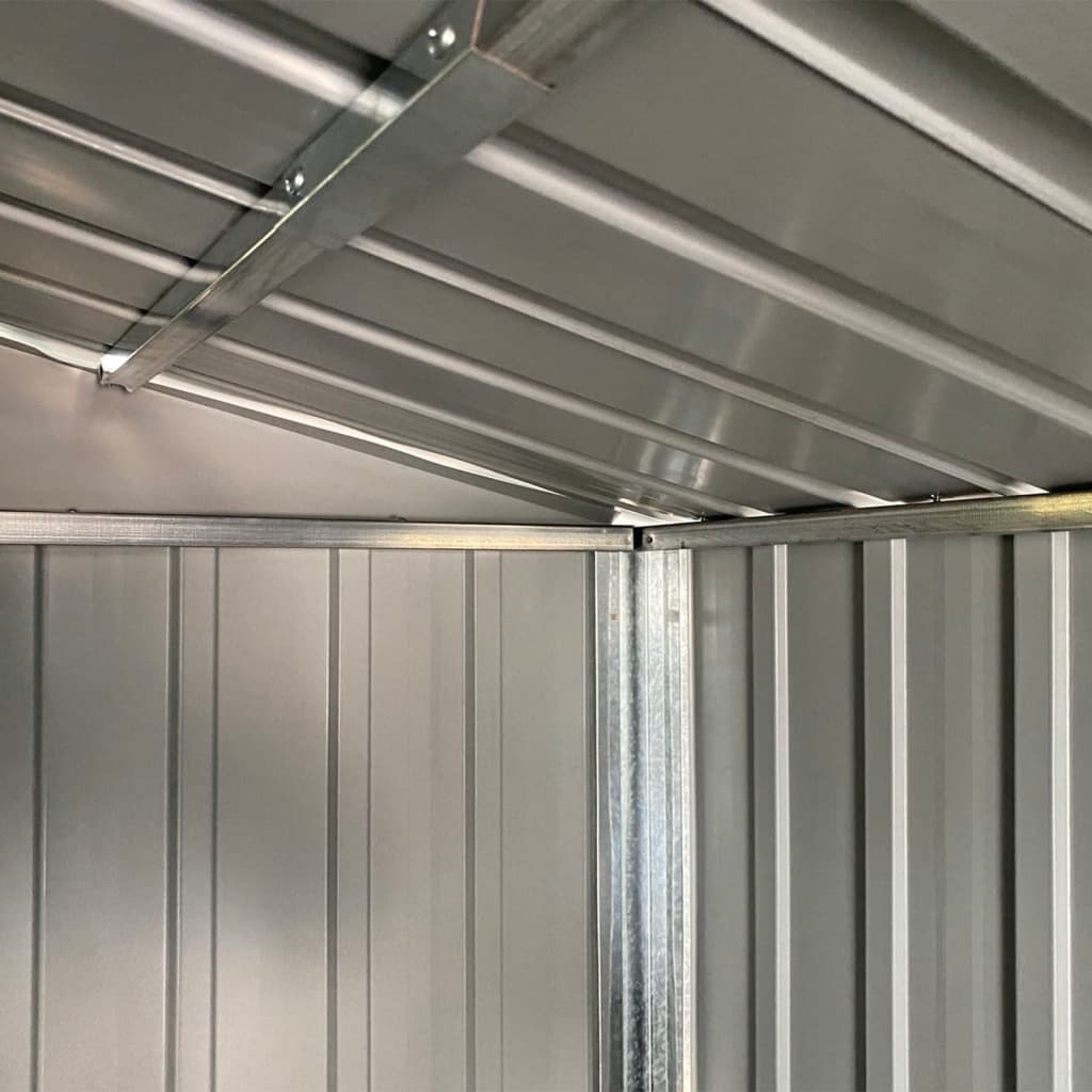 haveskur lysebrun 191x300x198 cm galvaniseret stål