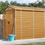 haveskur 191x470x198 cm galvaniseret stål lysebrun