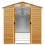 haveskur 191x555x198 cm galvaniseret stål lysebrun