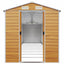 haveskur 191x895x198 cm galvaniseret stål lysebrun