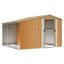 haveskur 277x279x179 cm galvaniseret stål lysebrun