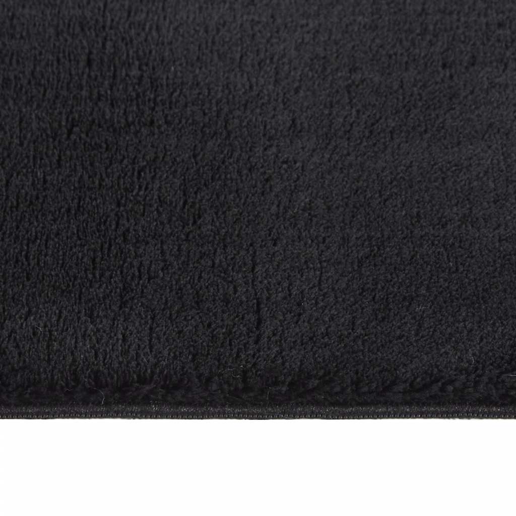 Shaggy tæppe sort 240x305 cm polyester