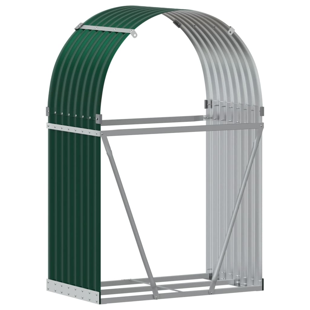 brændestativ 80x45x120 cm galvaniseret stål grøn