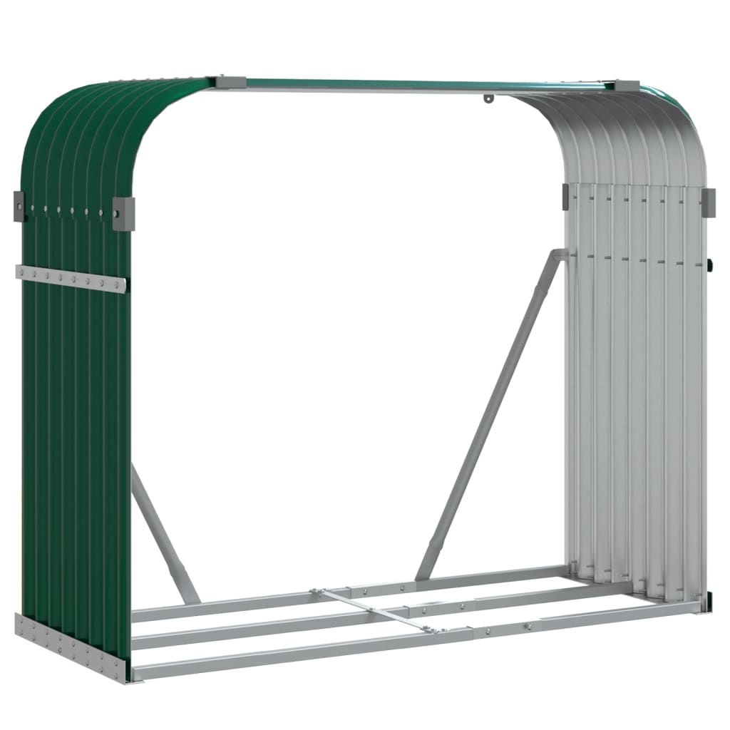 brændestativ 120x45x100 cm galvaniseret stål grøn