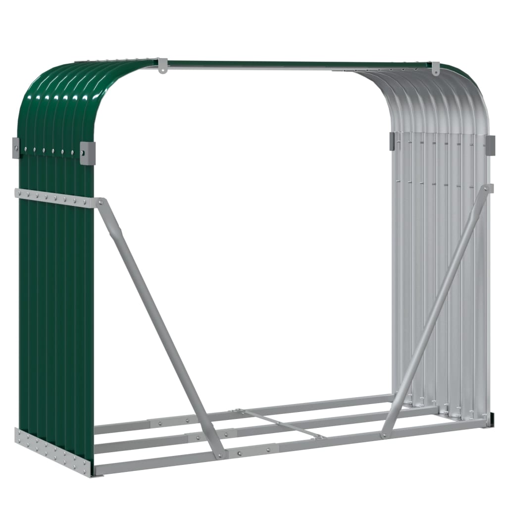 brændestativ 120x45x100 cm galvaniseret stål grøn