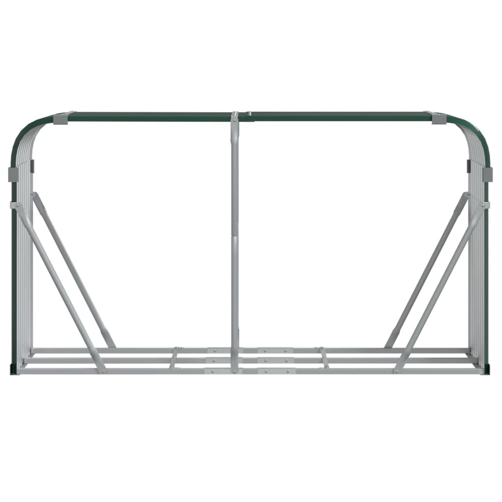 brændestativ 180x45x100 cm galvaniseret stål grøn