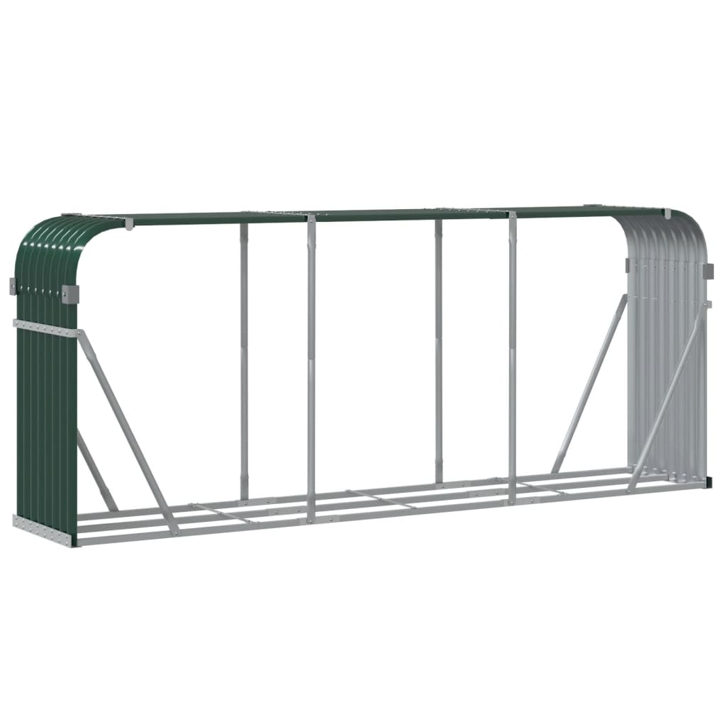 brændestativ 234x45x100 cm galvaniseret stål grøn