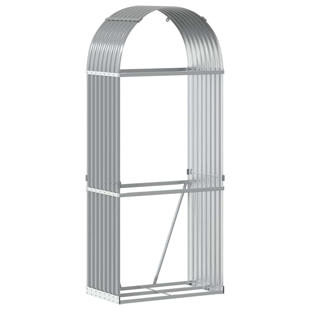 brændestativ 80x45x190 cm galvaniseret stål lysegrå
