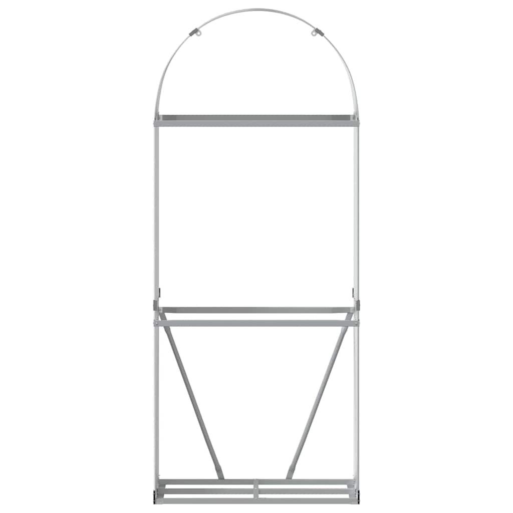 brændestativ 80x45x190 cm galvaniseret stål lysegrå