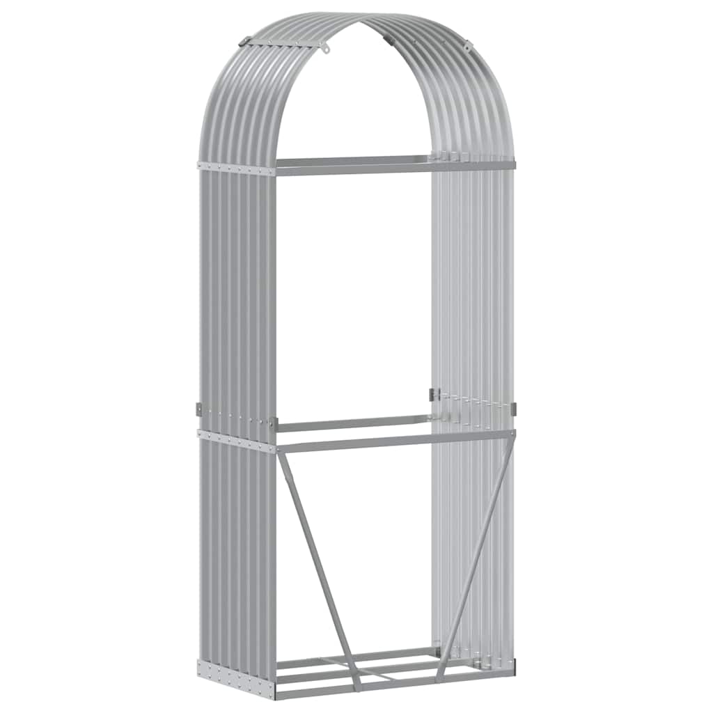 brændestativ 80x45x190 cm galvaniseret stål lysegrå