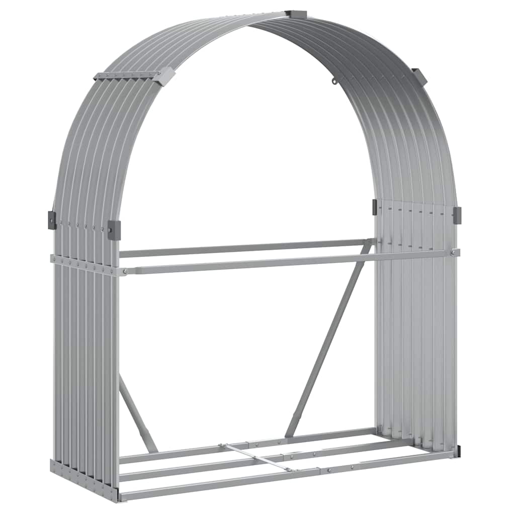 brændestativ 120x45x140 cm galvaniseret stål lysegrå