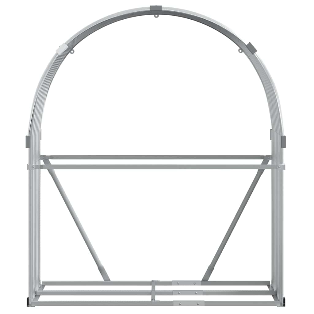 brændestativ 120x45x140 cm galvaniseret stål lysegrå