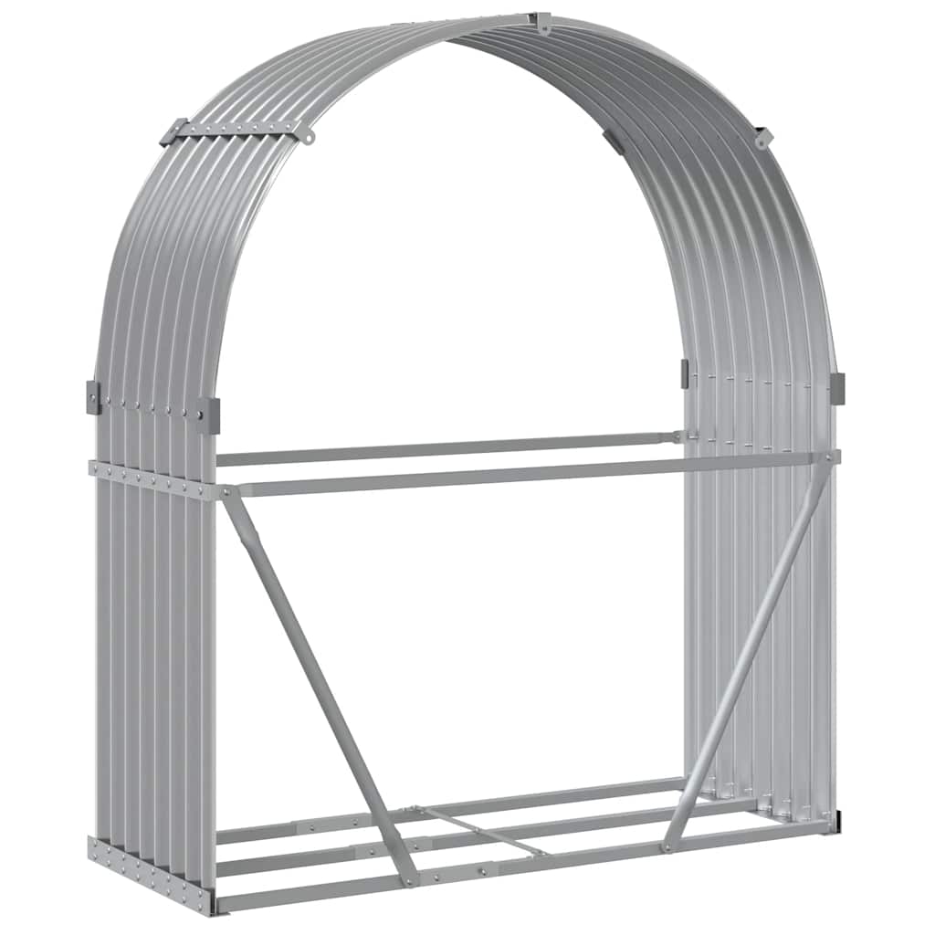 brændestativ 120x45x140 cm galvaniseret stål lysegrå